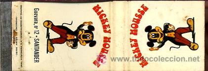Cajas de cerillas: Cerillas - Santander. MICKEY MOUSSE. C/ Guevara 12 - Foto 1