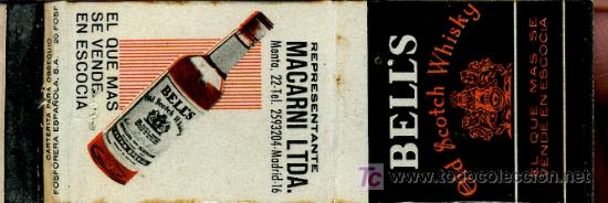 Cajas de cerillas: Cerillas - BELLS OLD SCOTHCH WHISKY - Foto 1