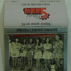 Cajas de Cerillas: CAJA CERILLAS PUBLICIDAD PUBLICIDAD GARALVA-LUGO & FINALISTAS MISS GALICIA 1970-COMPLETA