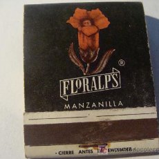 Cajas de Cerillas: CAJA DE CERILLAS. MANZANILLA FLORALPS. AÑOS 60 - 70. 