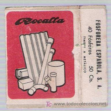 Cajas de cerillas: Rocalla. Fosforera Espa&ntilde;ola. - Foto 1
