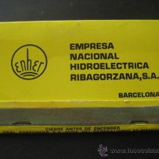 Cajas de Cerillas: ANTIGUA CAJA DE CERILLAS DE LOS AÑOS 70. ENHER, EMPRESA NACIONAL HIDROELECTRICA RIBAGORZANA.