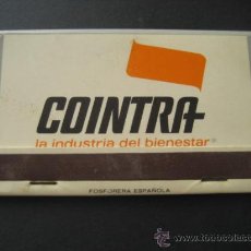 Cajas de Cerillas: ANTIGUA CAJA DE CERILLAS DE LOS AÑOS 70. ELECTRODOMESTICOS COINTRA
