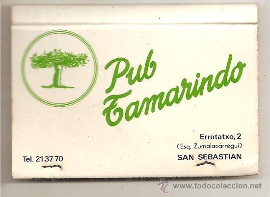 Cajas de cerillas: Pub Tamarindo (San Sebasti&aacute;n) - Foto 1