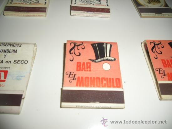 Cajas de cerillas: CAJA DE CERILLAS ANTIGUA BAR EL MONOCULO - Foto 1