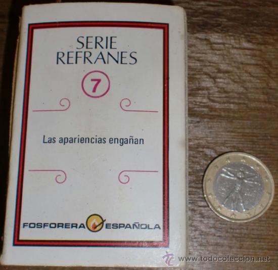 Cajas de cerillas: caja de cerillas serie refranes 7 - Foto 2