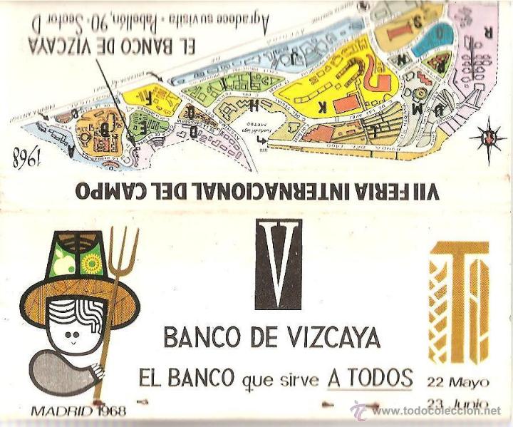 Bo&icirc;tes d'Allumettes: BANCO VIZCAYA Caja completa,grande de la Feria Internacional del Campo de 1968