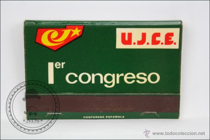 Cajas de cerillas: Carterita de Cerillas -Primer Congreso UJCE / Uni&oacute;n Juventudes Comunistas Espa&ntilde;a, Fosforera Espa&ntilde;ola