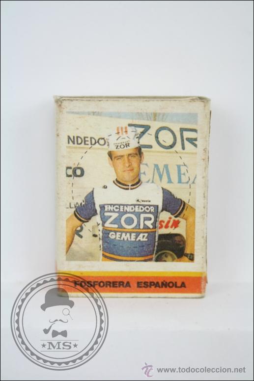 Cajas de Cerillas: Caja de Cerillas Ciclismo - Jes&uacute;s Rodriguez Magro. 10 - Fosforera Espa&ntilde;ola - Vac&iacute;a - 4,5 x 3,5 Cm