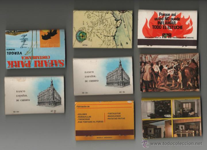 Cajas de cerillas: LOTE DE 8 CAJAS DE CERILLAS VARIADAS. - Foto 1