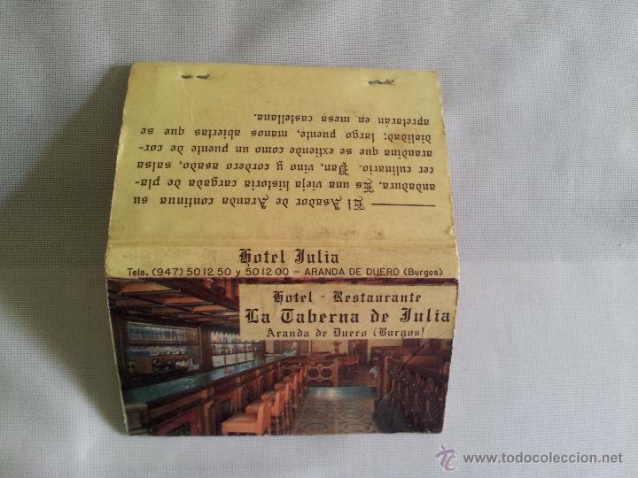 Cajas de cerillas: Caja de cerillas- La taberna de Julia (Burgos) - Foto 1