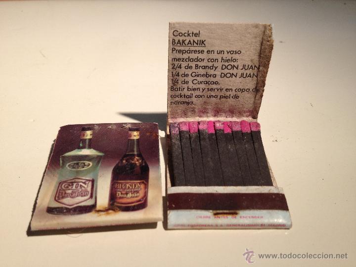 Cajas de cerillas: CERILLAS PROPAGANDA GIN DON JUAN (E) - Foto 2