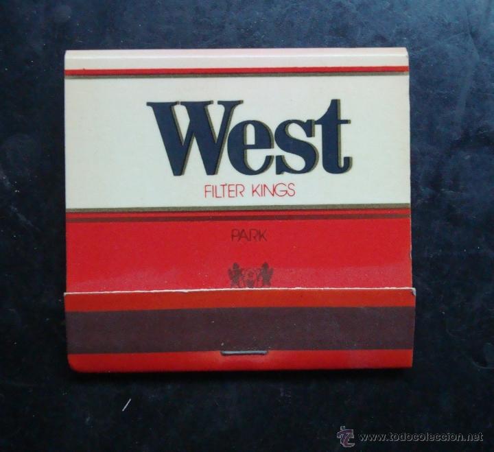 Cajas de cerillas: Caja cerillas nueva, propaganda tabaco west - Foto 1