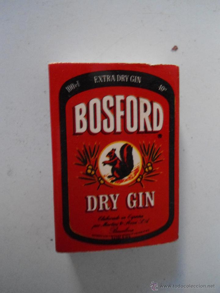 Cajas de cerillas: ANTIGUA CAJA CERILLAS - PUBLICIDAD BOSFORD DRY GIN GINEBRA
