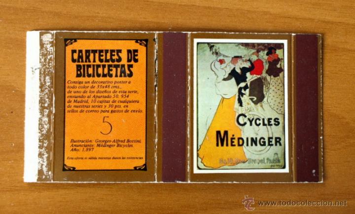 Cajas de Cerillas: Caja de cerillas - Serie Carteles de bicicletas - Cycles M&eacute;dinger-F&oacute;sforos del Pirineo S.A. A&ntilde;os 70