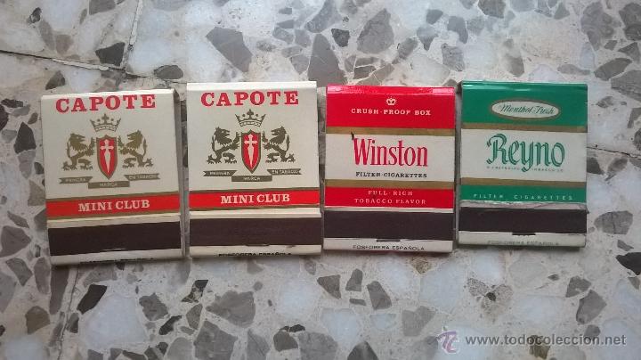 CAJAS CARTERITAS DE CERILLAS, TABACO: WINSTON, REYNO, CAPOTE (Coleccionismo - Objetos para Fumar - Cajas de Cerillas)