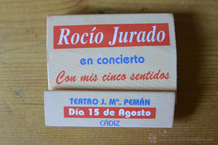 Cajas de Cerillas: CAJA CERILLAS TROQUELADA ROCIO JURADO EN CONCIERTO