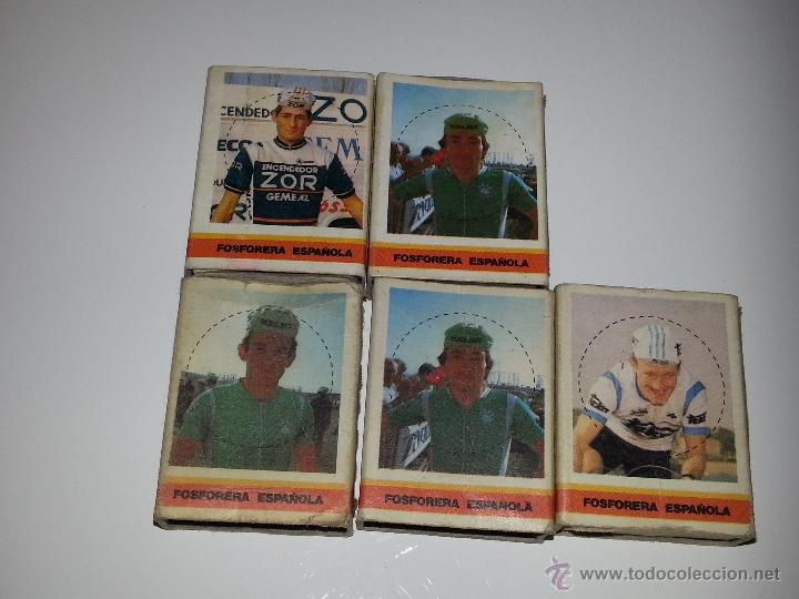 Cajas de cerillas: ANTIGUOS CROMOS 5 CAJAS DE CERILLAS - CICLISTAS /CICLISMO - OCA&Ntilde;A , DE LAS HERAS , DIETZEN Y BELDA