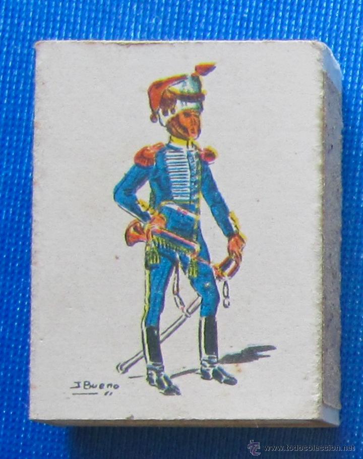 Cajas de Cerillas: 20.- TROMPETA DE CAZADORES A CABALLO. UNIFORMES MILITARES. FOSFORERA ESPA&Ntilde;OLA. CAJA CERILLA