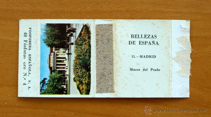 Cajas de cerillas: Bellezas de Espa&ntilde;a - N&ordm; 15 Madrid, Museo del Prado - Fosforera Espa&ntilde;ola, Caja de cerillas - A&ntilde;o 1962