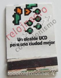 Cajas de Cerillas: FUNDA DE CERILLAS UCD UNI&Oacute;N CENTRO DEMOCR&Aacute;TICO - PUBLICIDAD ELECTORAL DE PARTIDO POL&Iacute;TICO TRANSICI&Oacute;N