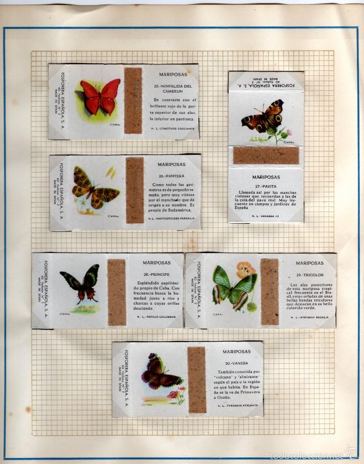 Cajas de cerillas: fosforera espa&ntilde;ola serie mariposas - Foto 5