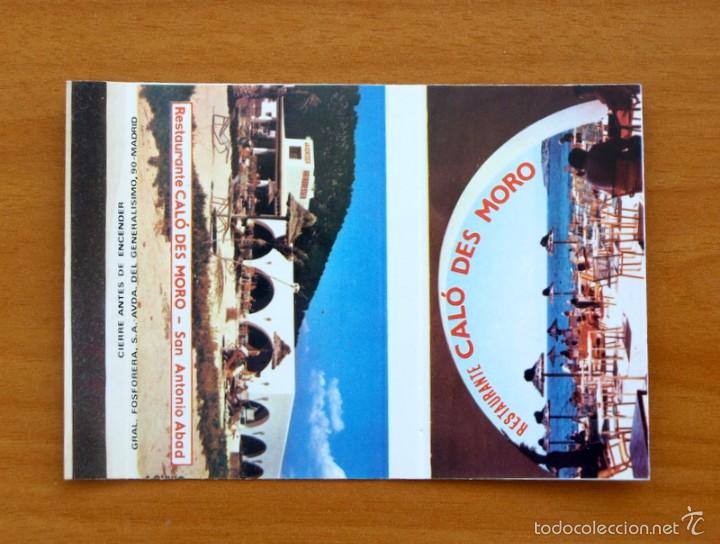 Cajas de Cerillas: Restaurante Cal&oacute; Des Moro, San Antonio Abad - Carterita de cerillas en plancha