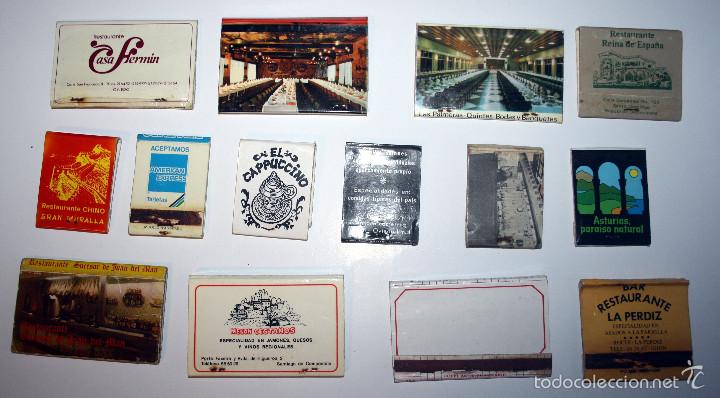 Cajas de cerillas: Lote de 14 carteritas de restaurantes. - Foto 2