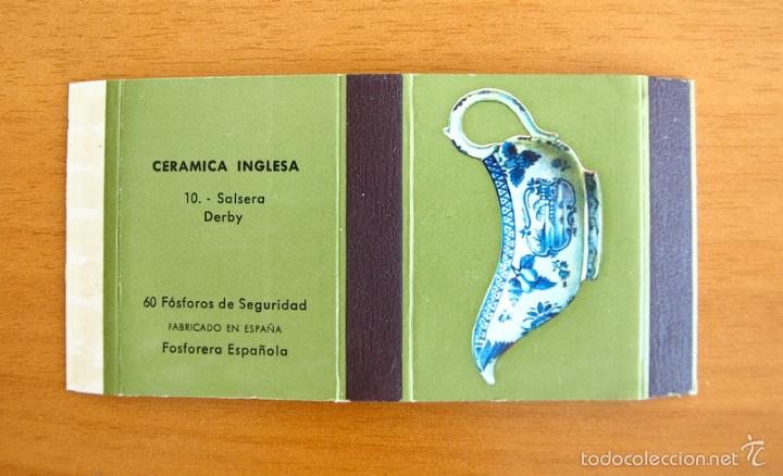 Cajas de Cerillas: Cer&aacute;mica Inglesa, 60 Fosforos - N&ordm; 10 Salsera - Fosforera Espa&ntilde;ola, Caja de cerillas - A&ntilde;o 1969