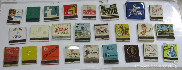 Bo&icirc;tes d'Allumettes: LOTE DE 25 CAJAS DE CERILLAS PUBLICITARIAS. VER FOTOS. FELO, TEIDE, FORDHAM, ST.CLAIRS, ETC
