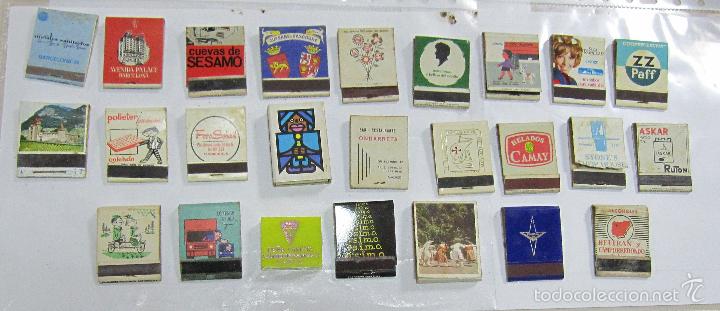 Bo&icirc;tes d'Allumettes: LOTE DE 25 CAJAS DE CERILLAS PUBLICITARIAS. VER FOTOS. BELTRAN, AVENIDA PALACE, SCHWARZKOPF, ETC