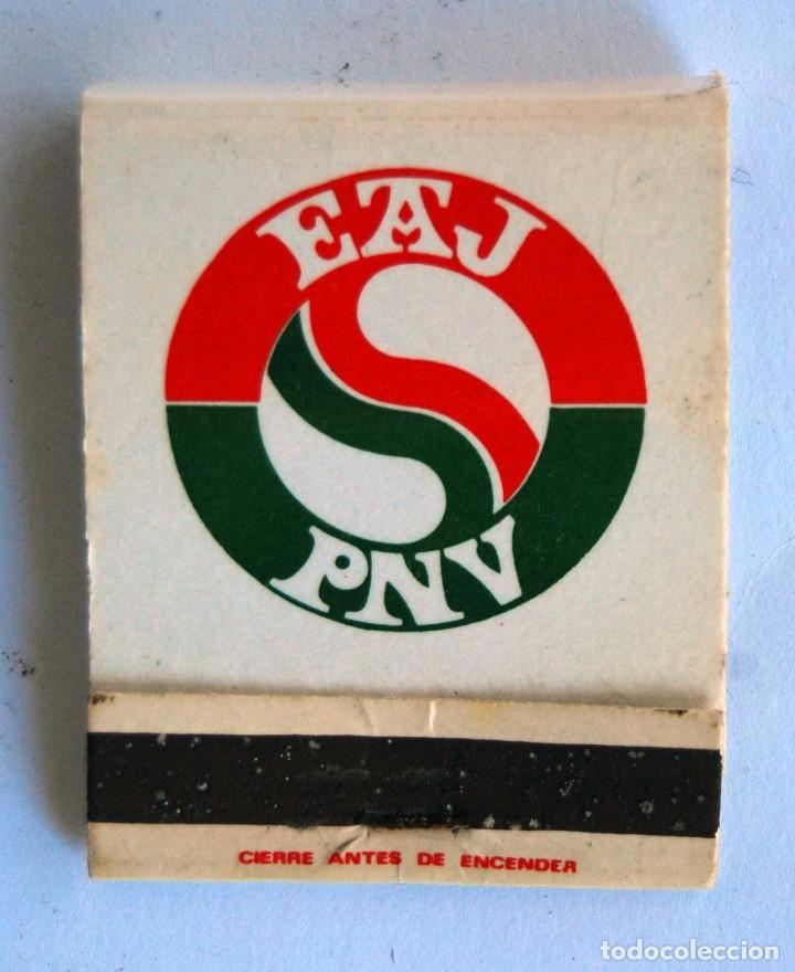 Cajas de cerillas: CERILLAS DE EAJ PNV VOTA ELECCIONES DE LOS 80 - Foto 1