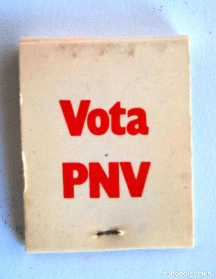 Cajas de cerillas: CERILLAS DE EAJ PNV VOTA ELECCIONES DE LOS 80 - Foto 2