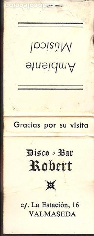 Cajas de cerillas: CAJA DE CERILLAS, DISCO-BAR ROBERT, VALMASEDA - Foto 1
