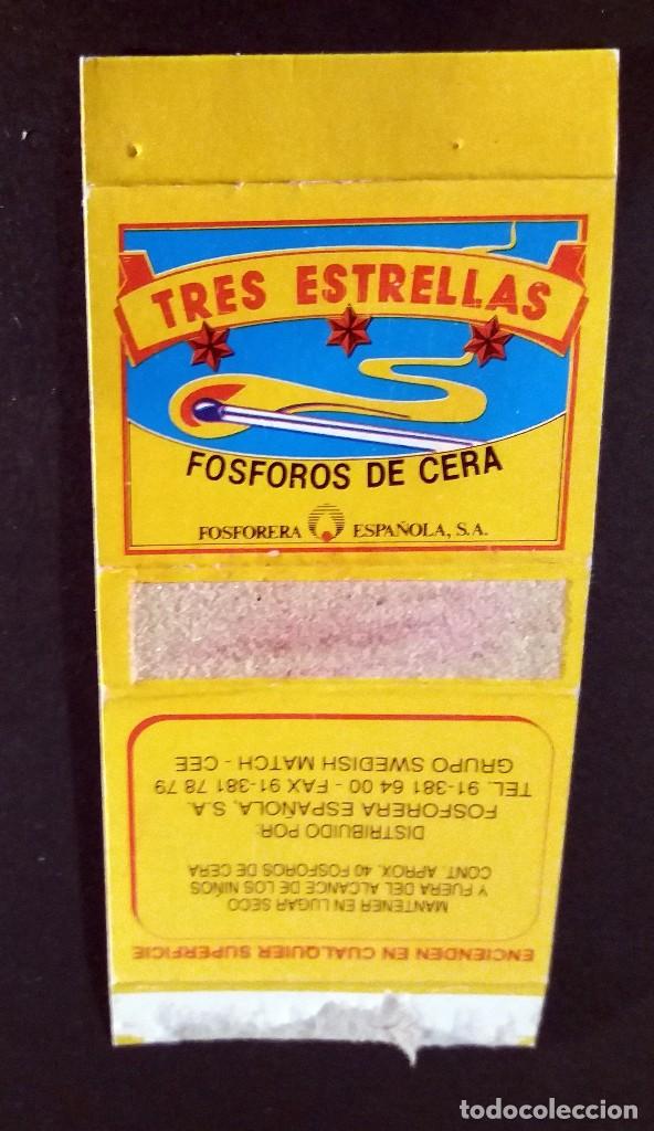 Cajas de cerillas: CAJA DE CERILLAS - TRES ESTRELLAS - Foto 2