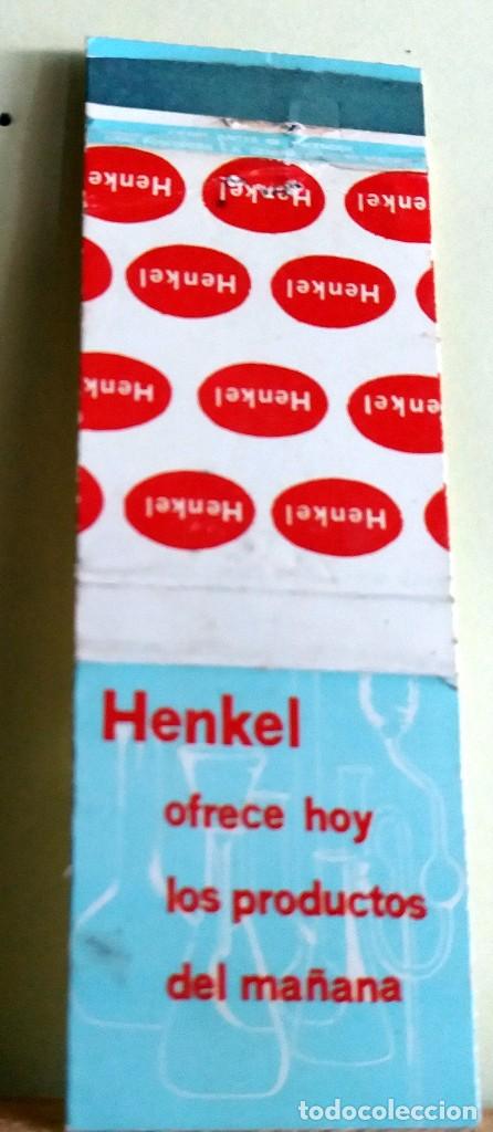 Matchboxes: CAJA DE CERILLAS - A&Ntilde;OS 60/70 - PUBLICIDAD - HENKEL