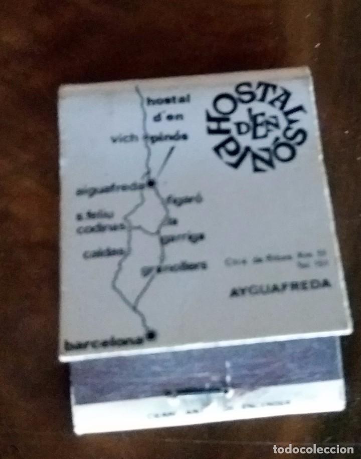 Matchboxes: CARTERITA DE CERILLAS PUBLICITARIA - A&Ntilde;OS 60/70 - HOSTAL D'EN PIN&Oacute;S - AYGUAFREDA