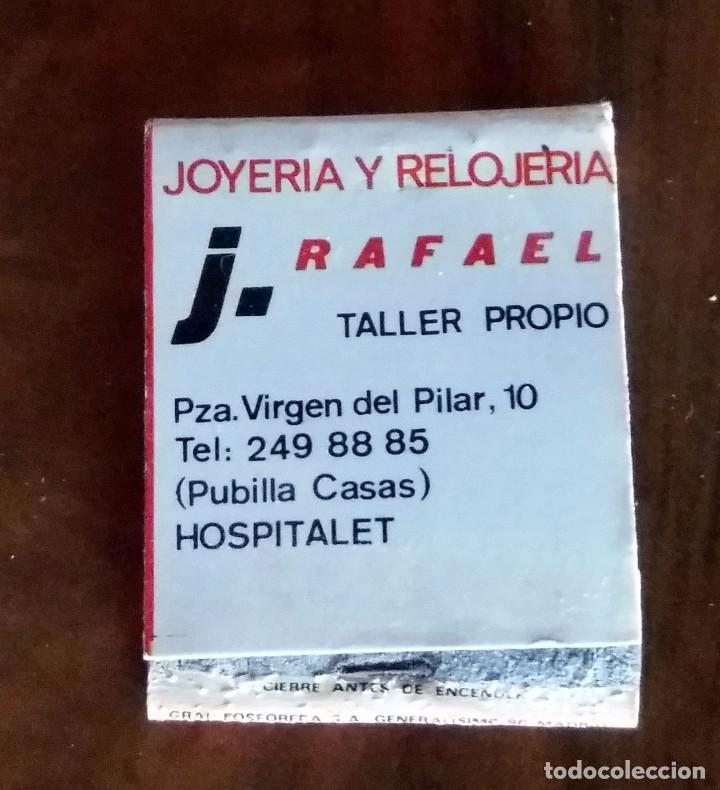 Matchboxes: CARTERITA DE CERILLAS PUBLICITARIA - A&Ntilde;OS 60/70 - J.RAFAEL JOYERIA - HOSPITALET