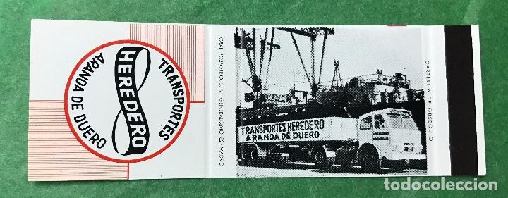Cajas de cerillas: Caja de cerillas plancha - Teansportes Heredero - Aranda de Duero - Fotograf&iacute;a Cami&oacute;n Pegaso