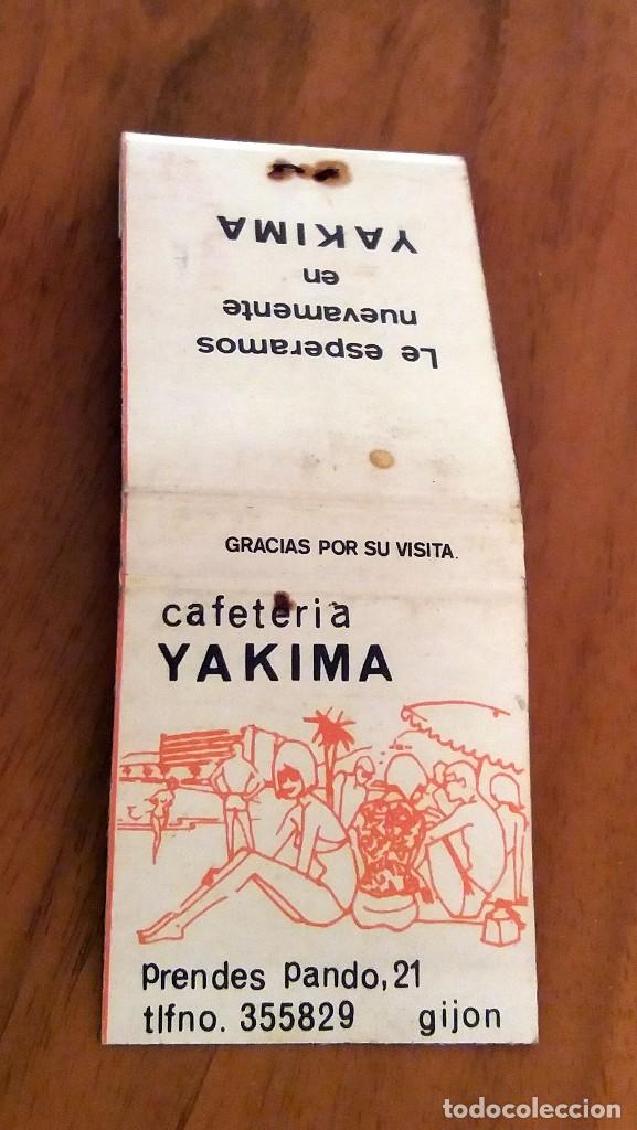 Cajas de cerillas: CARTERITA DE CERILLAS ANTIGUA - CAFETER&Iacute;A YAKIMA - GIJ&Oacute;N
