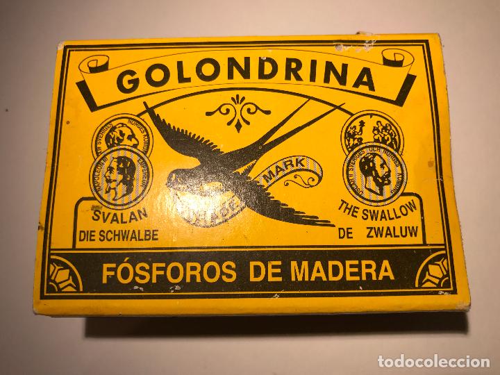 Cajas de cerillas: ANTIGUA CAJA DE CERILLAS , LA GOLONDRINA