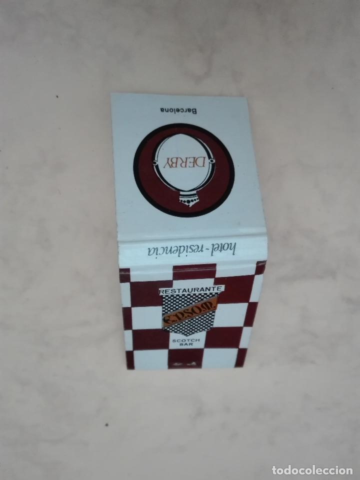 Matchboxes: CAJA O CARTERITA DE CERILLAS - DERBY HOTEL RESIDENCIA EPSON BAR - BARCELONA - SIN USO