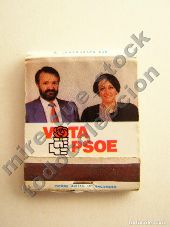 Cajas de cerillas: CAJA DE CERILLAS PSOE - ESPA&Ntilde;A EN PROGRESO - CANTABRIA - 1989 - Foto 1