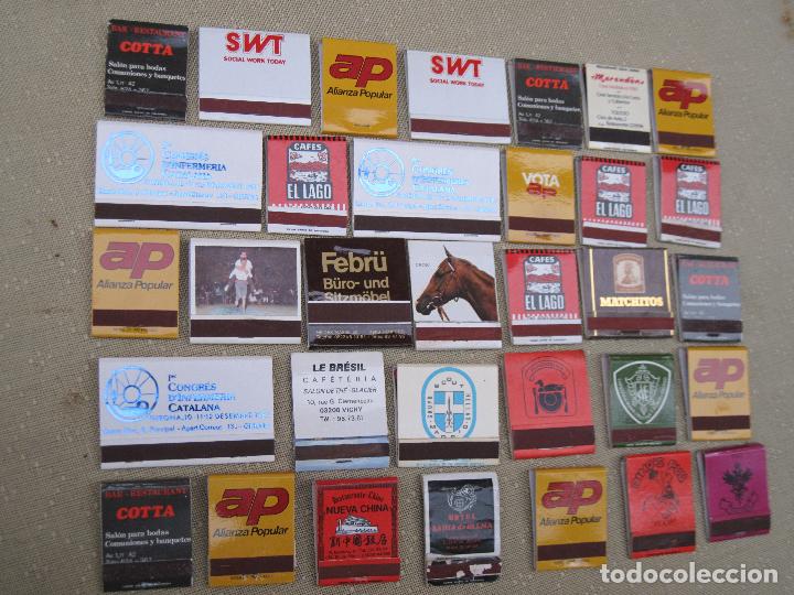 Cajas de cerillas: LOTE DE 33 CARTERITAS DE CERILLAS. - Foto 2