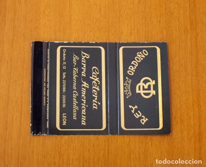 Cajas de Cerillas: Carterita de cerillas - Cafeter&iacute;a Barra Americana Rey Ordo&ntilde;o, Le&oacute;n
