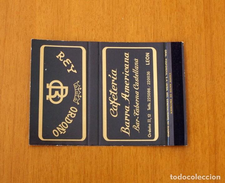 Cajas de Cerillas: Carterita de cerillas - Cafeter&iacute;a Barra Americana Rey Ordo&ntilde;o, Le&oacute;n