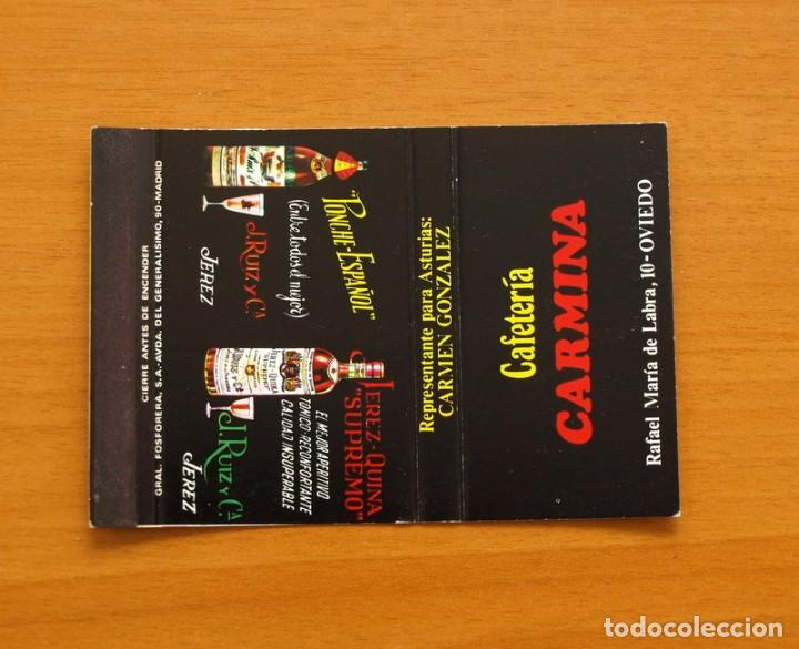 Cajas de Cerillas: Carterita de cerillas - Cafeter&iacute;a Carmina, Oviedo - Ponche Espa&ntilde;ol - Jerez Quina Supremo