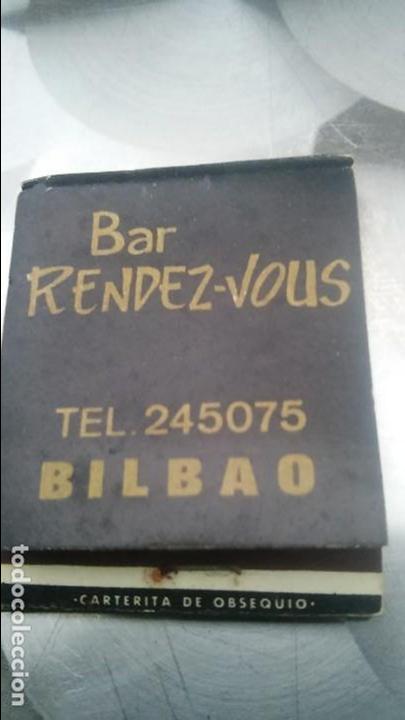 Cajas de cerillas: cerillas bar rendez-vous bilbao - Foto 1