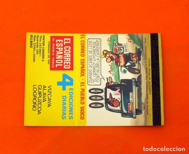 Cajas de Cerillas: Carterita de Cerillas - El Correo Espa&ntilde;ol, El pueblo Vasco, Bilbao - Vuelta ciclista a Espa&ntilde;a, Olmo