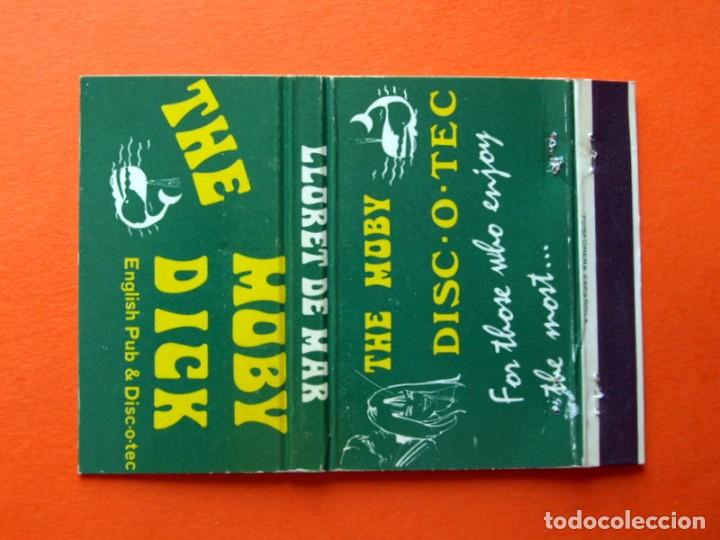 Cajas de Cerillas: Carter&iacute;ta de cerillas - english pub y disc-o-tec the moby dick - lloret de mar -